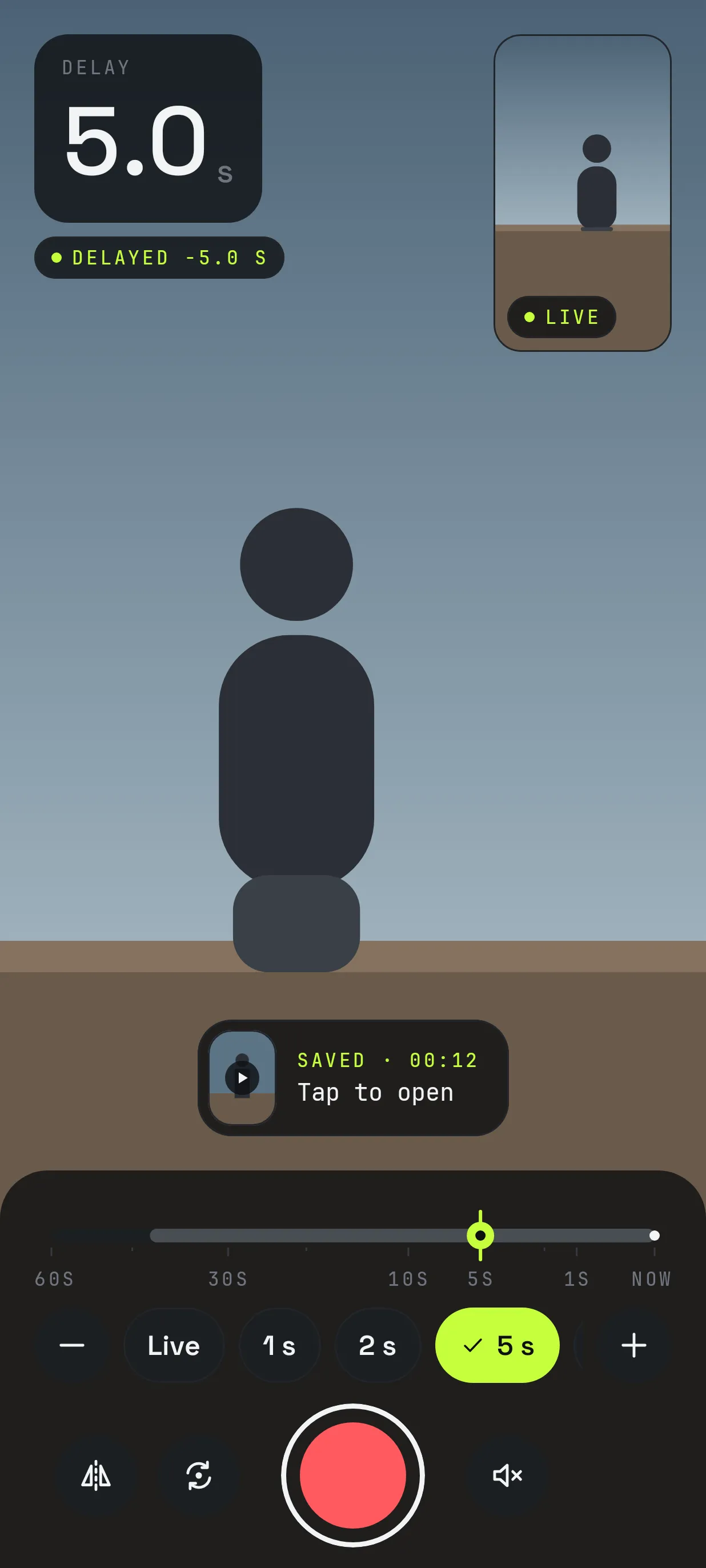 DelayVid with a saved clip card